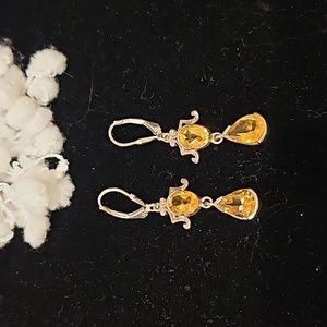 Sterling Citrine Earrings